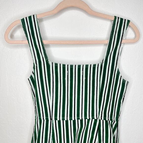 Urban Outfitters Sleeveless Striped Corduroy Snap Front Mini Jumper Dress Size 0 - Picture 10 of 15